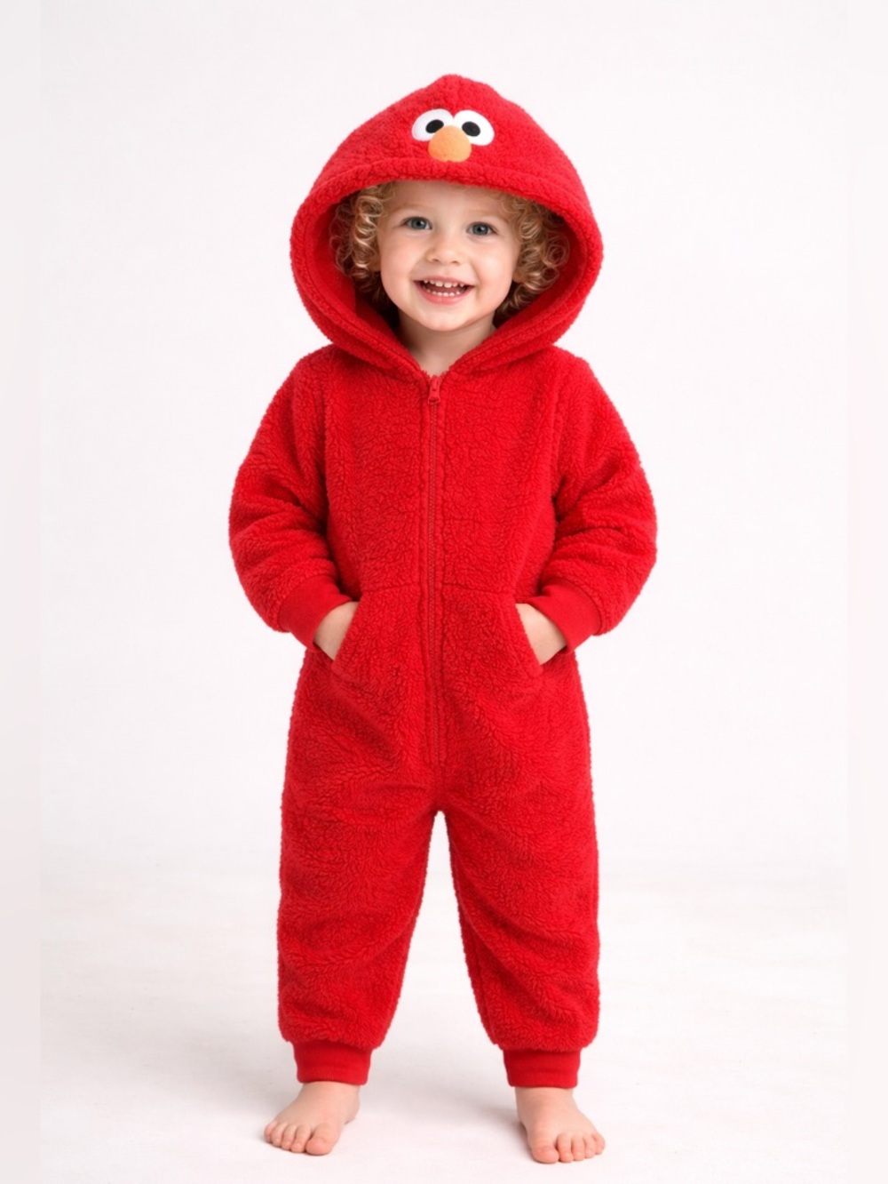GAP Baby Toddler Sesame street Cozy Sherpa PJ jumpsuit Elmo red onesie 3T 4T